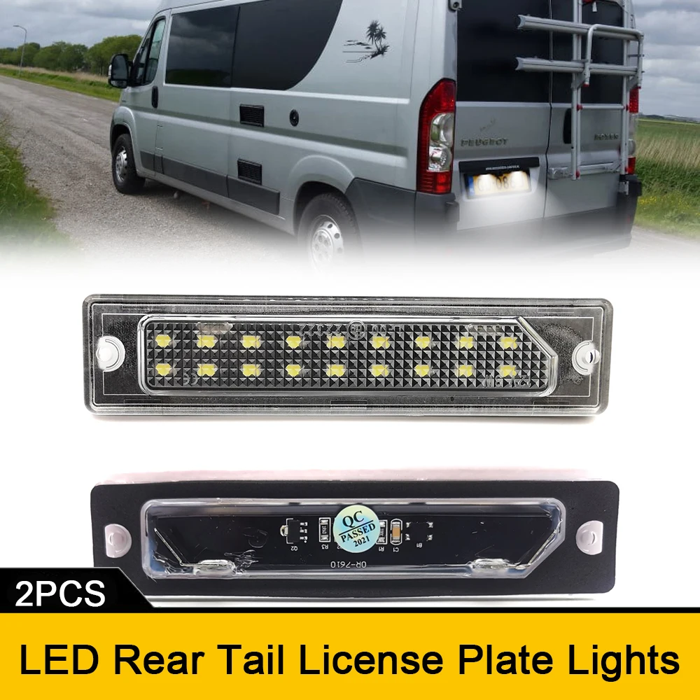 6000K White LED Tail License Number Plate Lights Canbus For Citroen Relay Jumper Peugeot Manager Boxer Fiat Ducato Bus Box