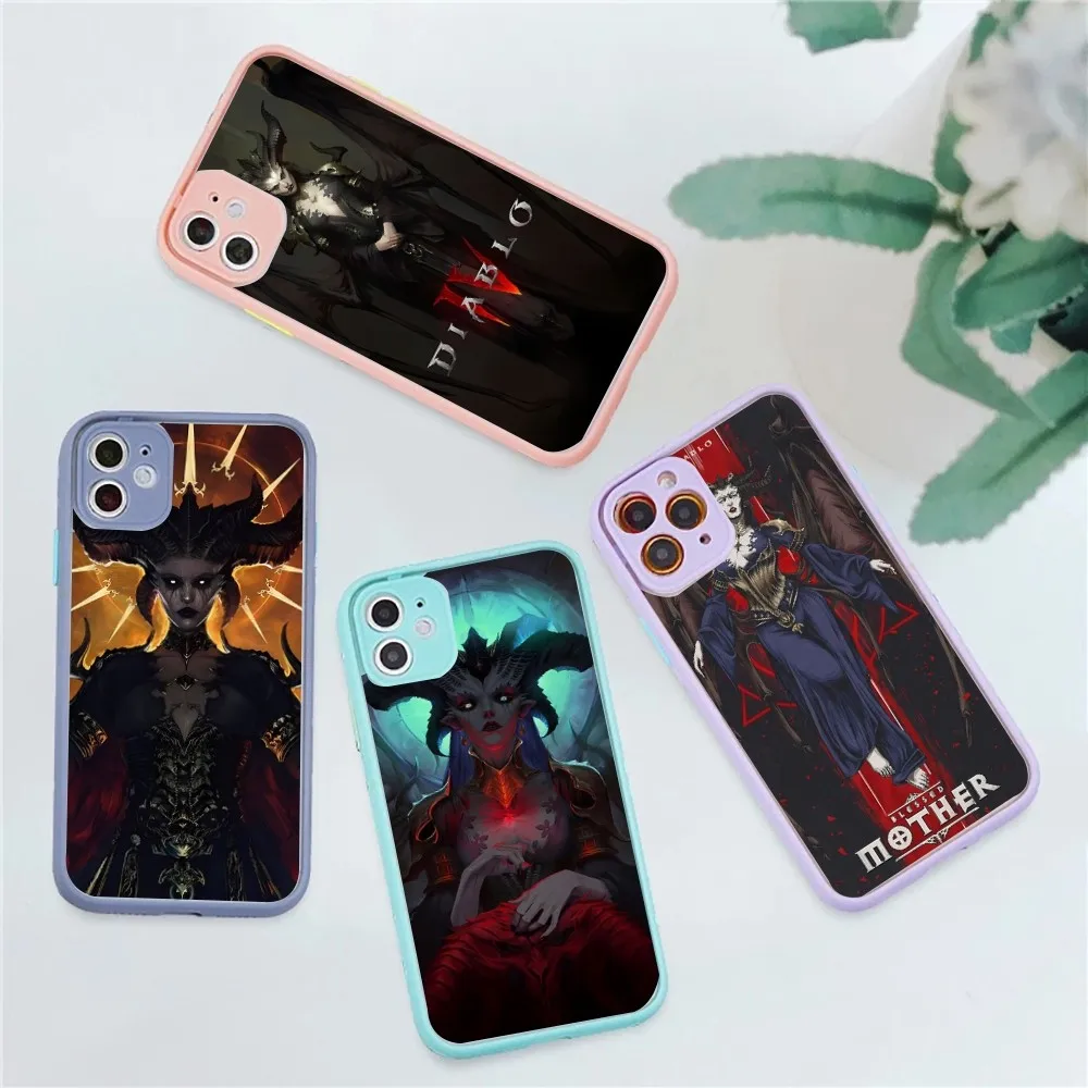 

Hot Game Diablo Phone Case For IPhone 14 11 12 13 Mini Pro Max 8 7 Plus X XR XS MAX Translucent Matte Cover