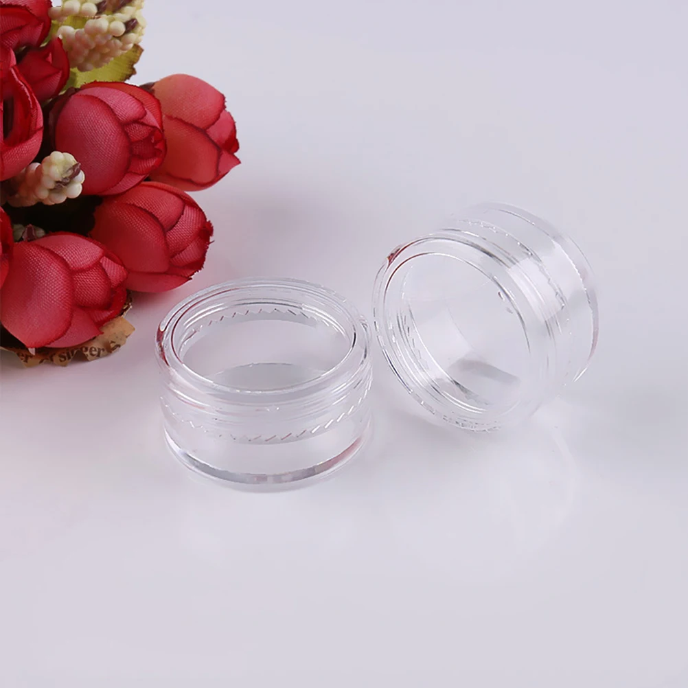 

50pcs 5ml 5g Plastic Pot Jars Empty Tin Containers Portable Round Pot Bottles for Sequin Eyeshadow Makeup Face Cream