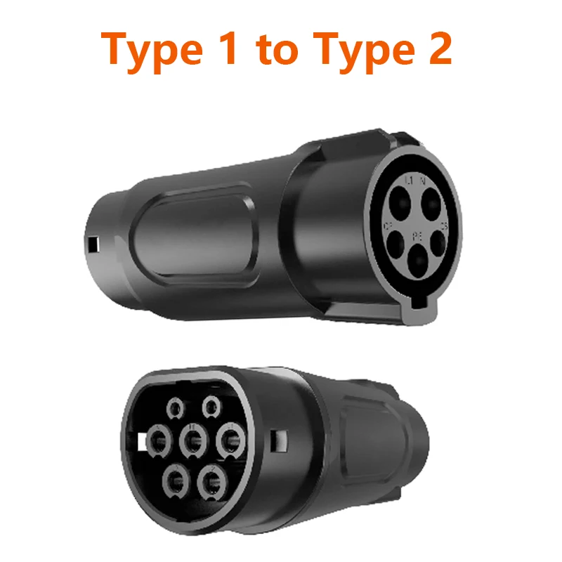 Type 1 to Type 2 Wireless EV Charging Adapter Charging an Electric Car with a Type 2 or CCS 2 EV Inlet Socket