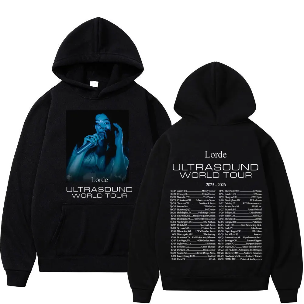 

Худи Lorde Ultrasound World Tour 2026: Модный пуловер унисекс, зимний, свободный, повседневный, винтажный, с длинными рукавами