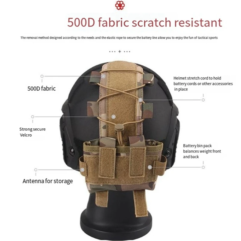 Helmets Balancing Bags For PJ BJ MH Camouflage Weight Bag Counterweight Pouch Battery Pack Helmet Accessories