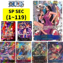 Genuine OPCG One Piece SP SEC Card OP07 Series Boa Hancock Nami Shanks Collection Card giocattoli regalo di compleanno di natale