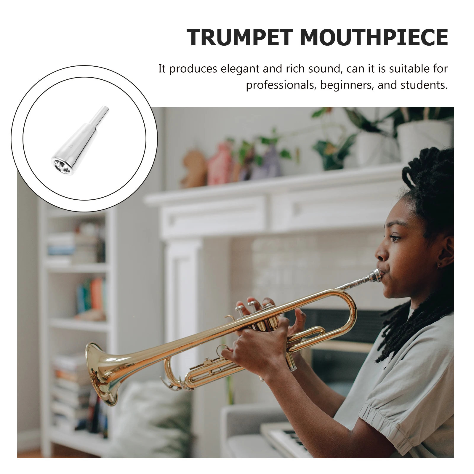 

Mouthpiece Trumpet Accessories Supply Optional Professional Mouthpieces Silver Horn for