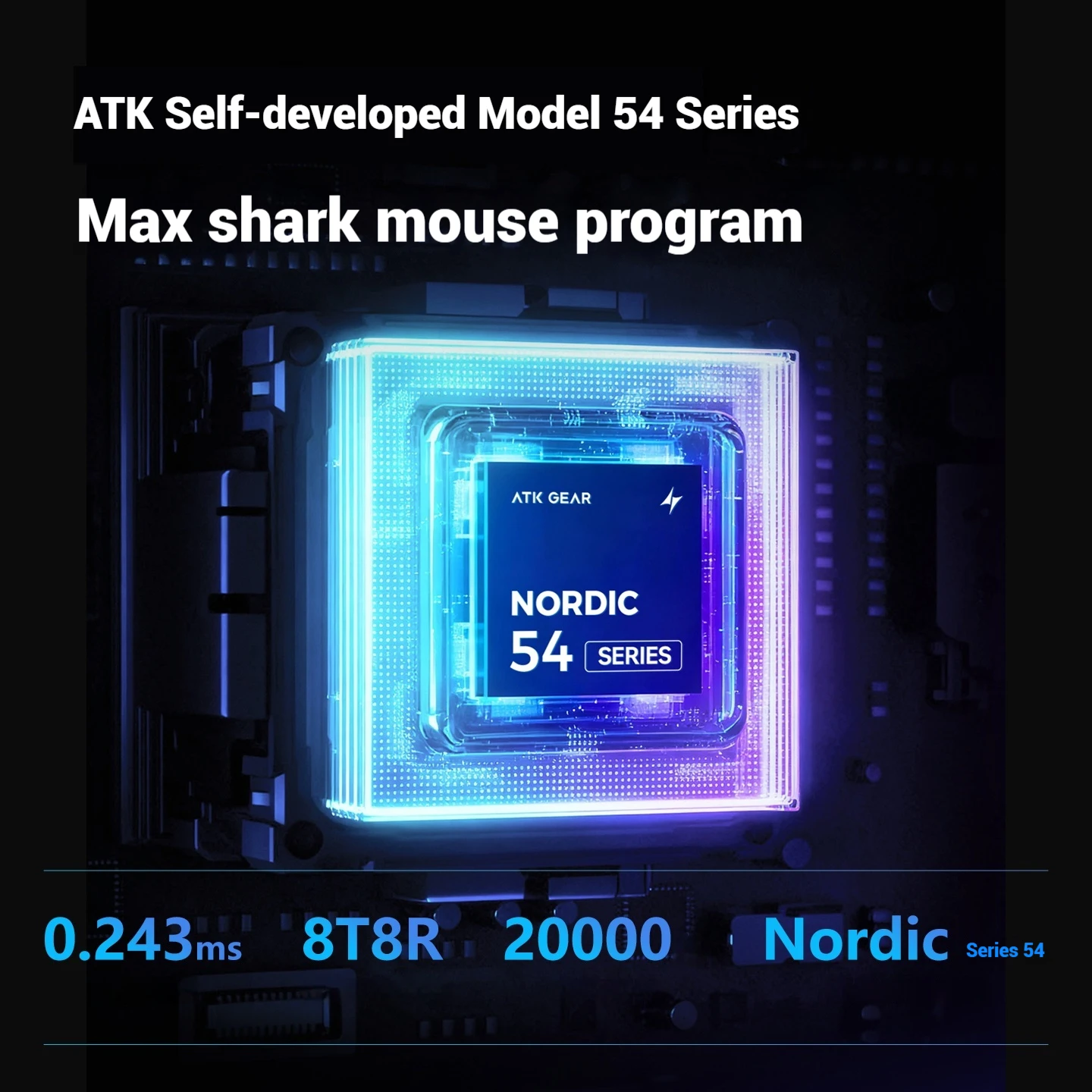 ماوس ألعاب ATK Blazing Sky F1 V2 Ultimate خفيف الوزن PAW3950Ultra 8000 هرتز لاسلكي مريح