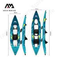 AQUA MARINA STEAM Canoe Kayak Inflatable Boat 1-2 People 840D PVC Fishing Kayaks Paddle Boat Fun Water 10L Waterproof Kayak Bag