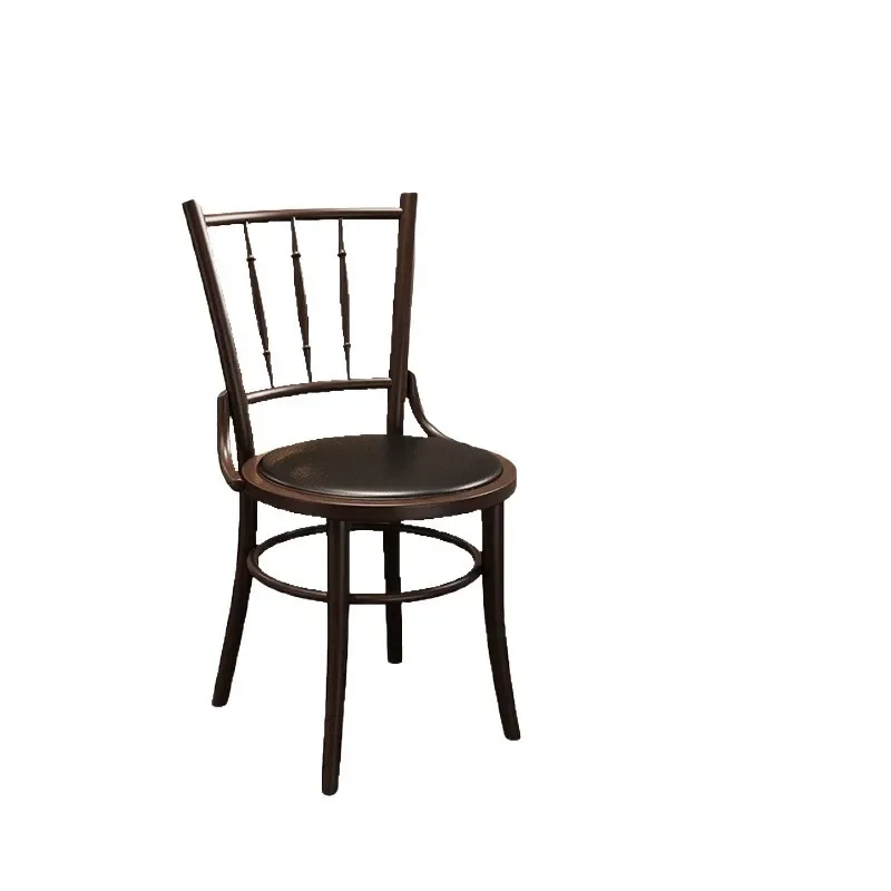 Retro cafe table and chair combination, chair milk tea shop American western restaurant solid wood table