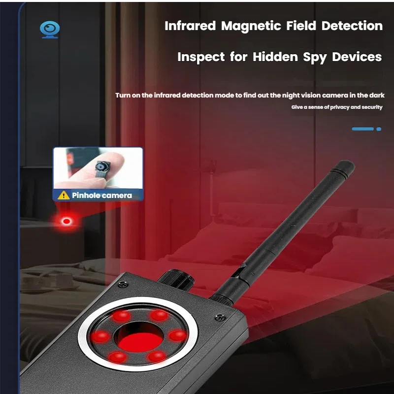 F911 Anti-Candid/Eavesdropping Scanner Anti-Tracking Finder Hidden Bugs and Cameras Detector Hidden Camera Detector for Travel