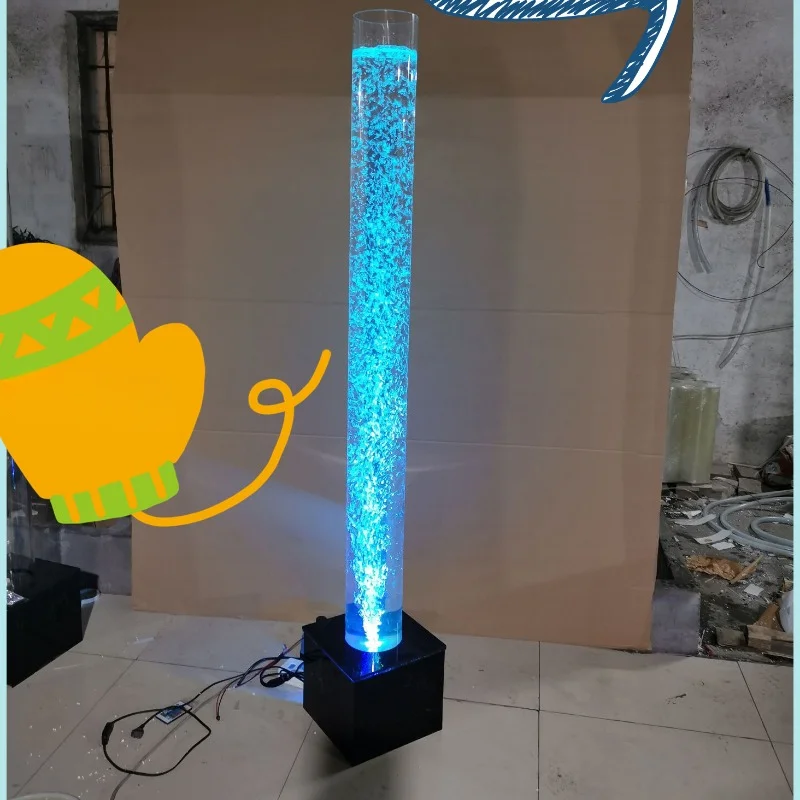 Customized Acrylic Bead Lamp Feng Shui Water Column Lamp Air Column Bag Acrylic Tube Cylindrical Screen