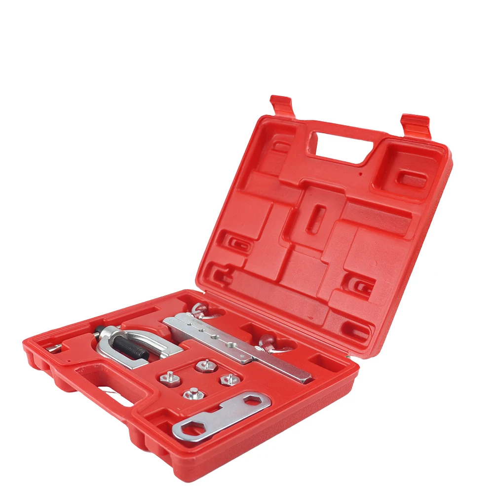 

Brake Line Installation Brake Line Tool Pipe Flaring Tool Complete Automotive Tool Set Mechanic Tool Kit Red Silver