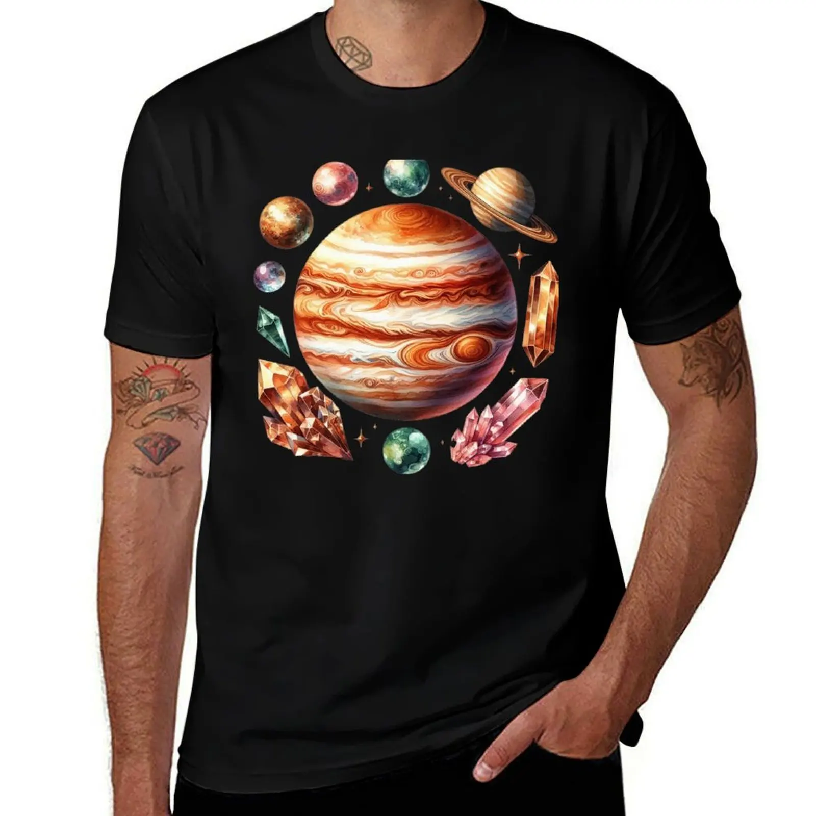 

Jupiter Travel T-Shirt anime plus sizes blue archive mens t shirts