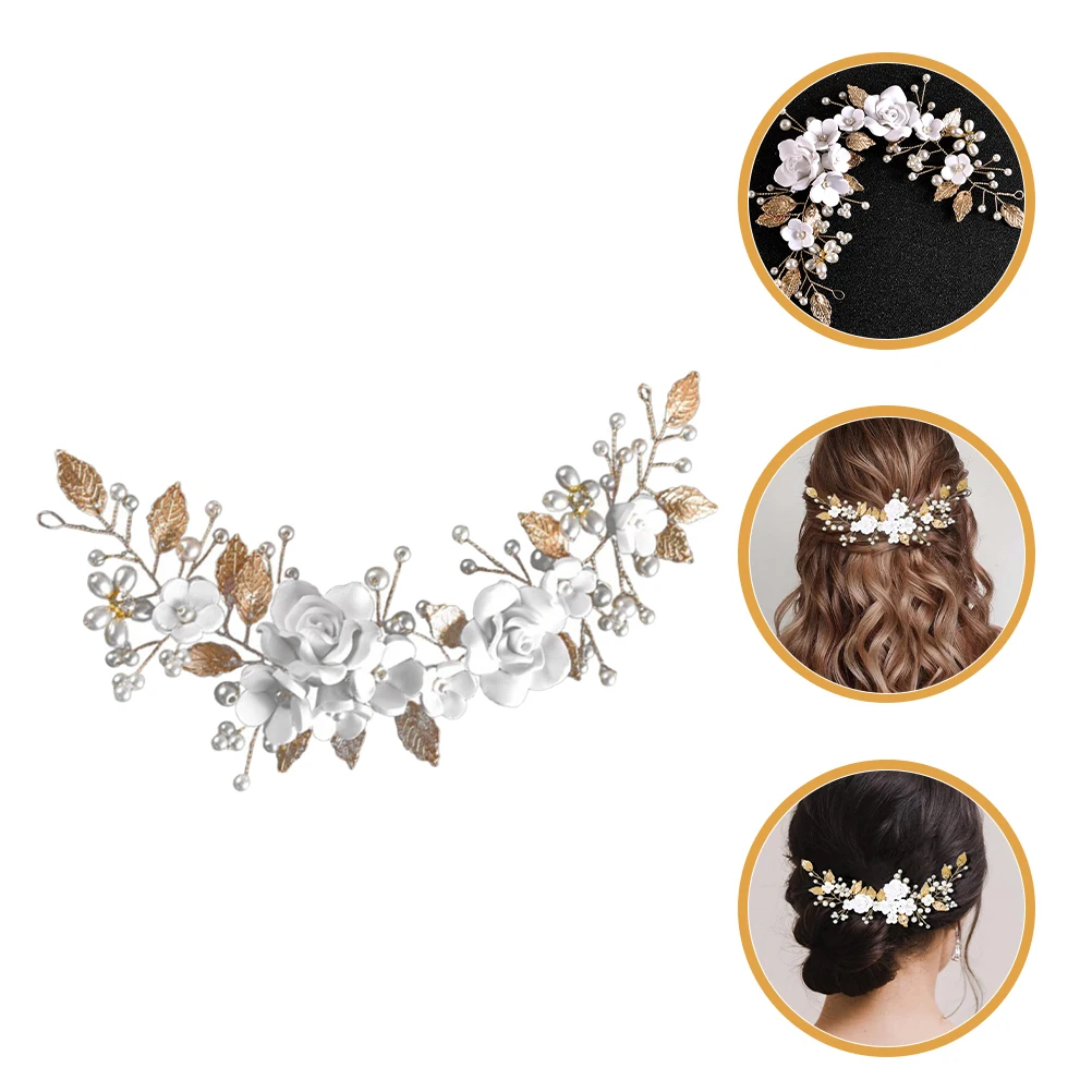 

2pcs Silver Flower Hair Vine Bridal Headpieces for Wedding Women Accessories Comfortable Elegant Design Hair Decor Prom