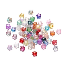10/30pcs 8mm Frosted AB Color Star Beads Czech Glass Spacer Lampwork Beads for Jewelry Making Hairpin Handmade DIY Accessories