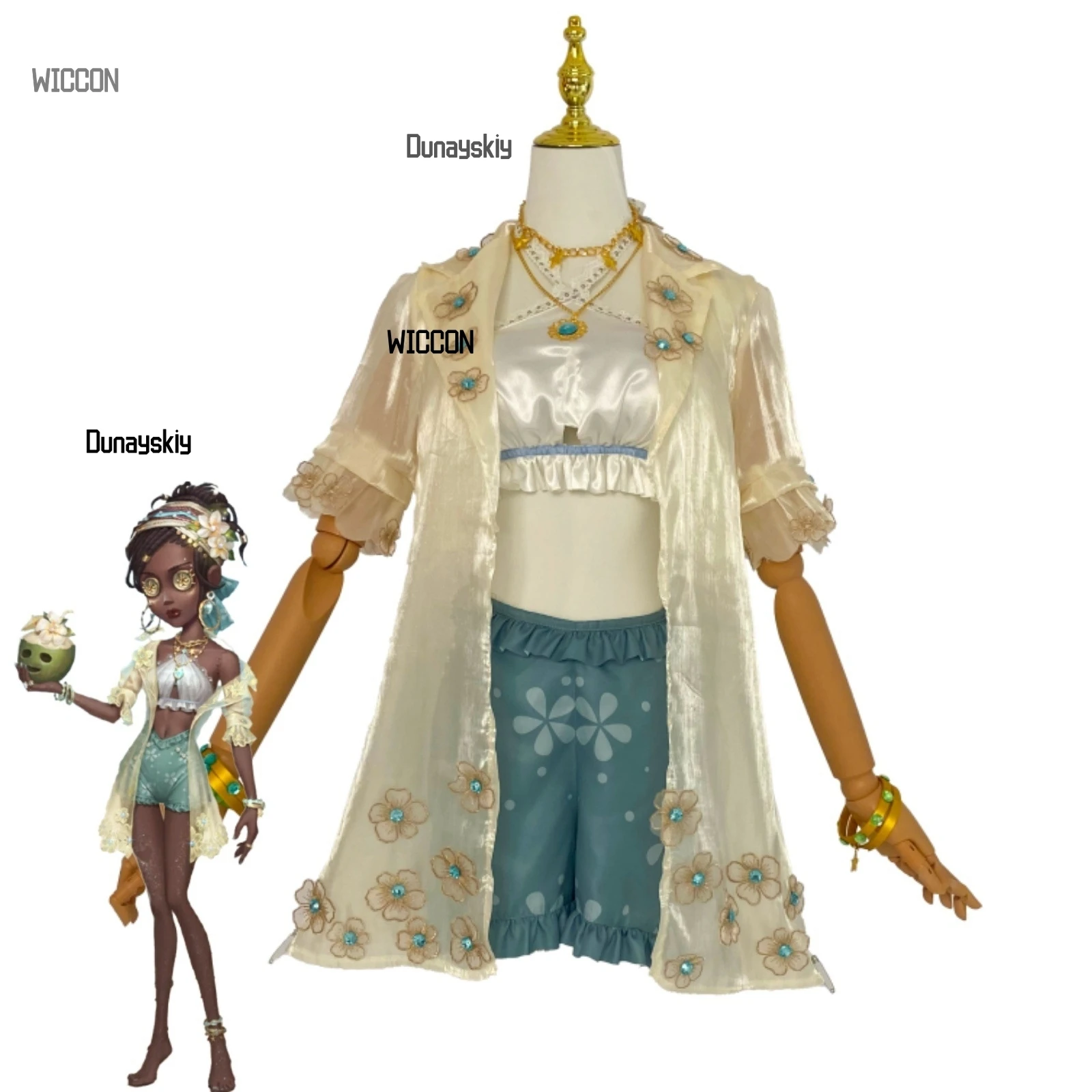 Ident cos Ⅴ Patricia Dorval Coconut Fragrance Holiday  jirai kei cosplay costume wig accessions fursuit halloween customes woman