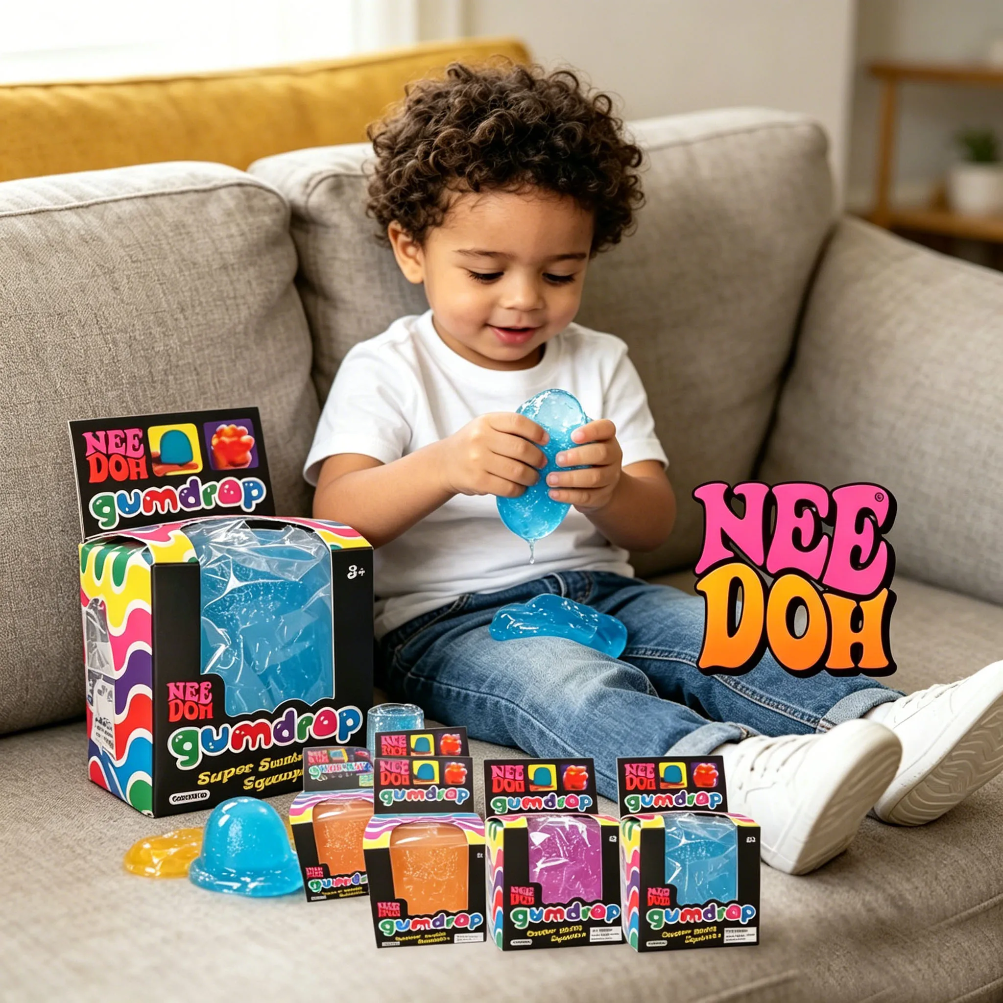 2026 Schylling Mini Candy NeeDoh Gumdrop Brinquedo Sensorial Macio Anti-Stress Bola De Apertar Caixa Surpresa