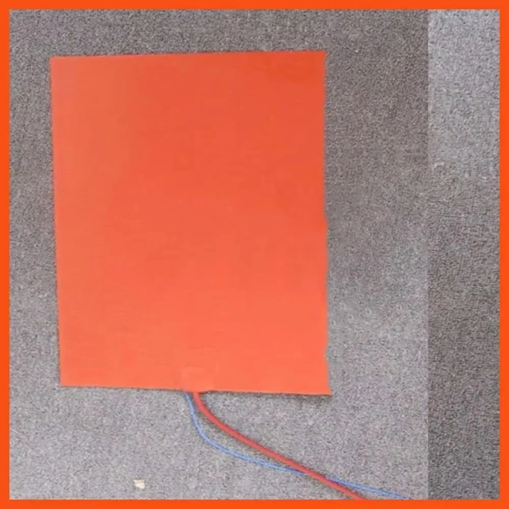 

150 x 150mm 110W 220V K-type thermistor Silicone Rubber Heater with Heating Element 3D printer heating bed flexible heated