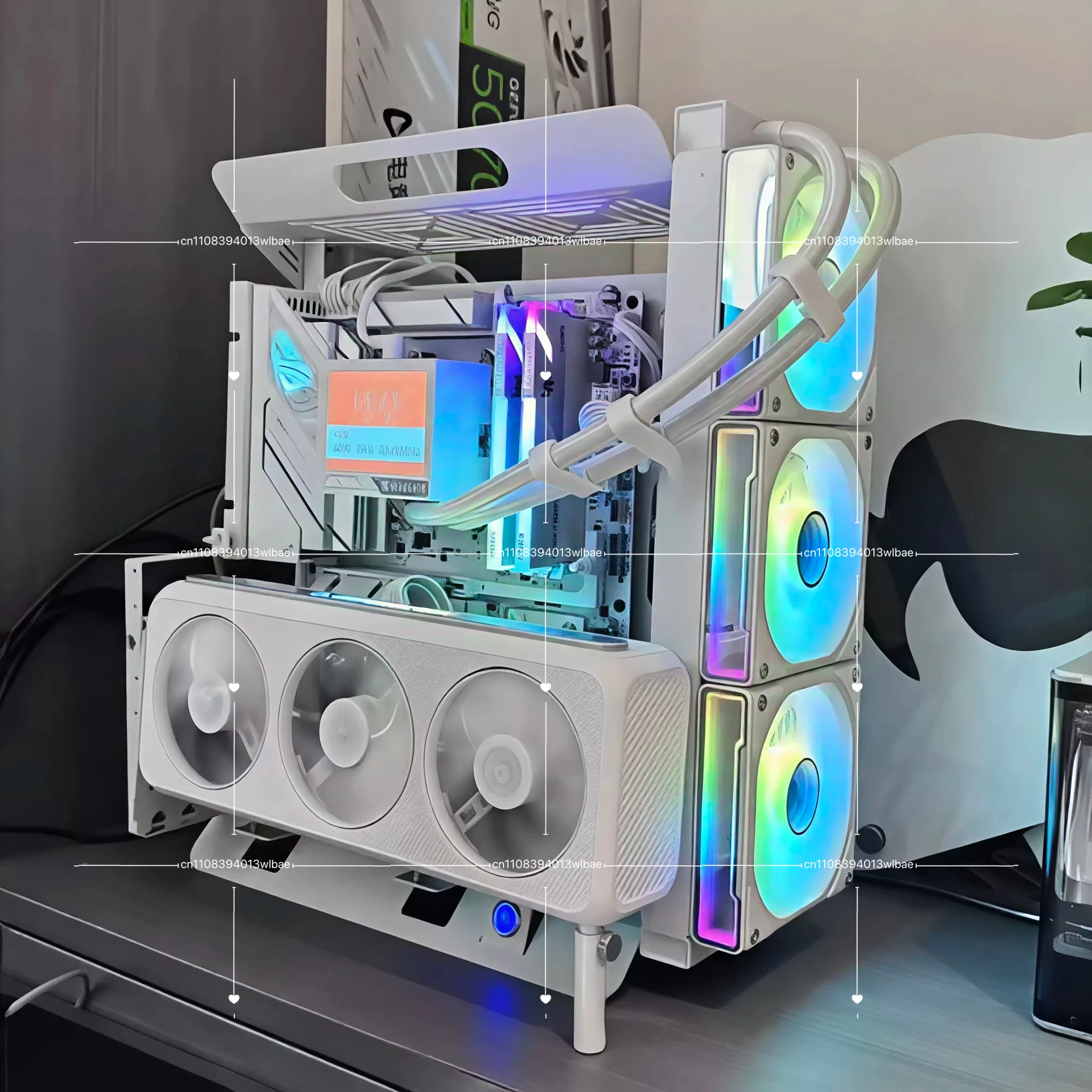 Open Chassis 240/360 Water-cooled Air-cooled ATX/matx Rack Graphics Card Vertical Computer Host Small Chassis