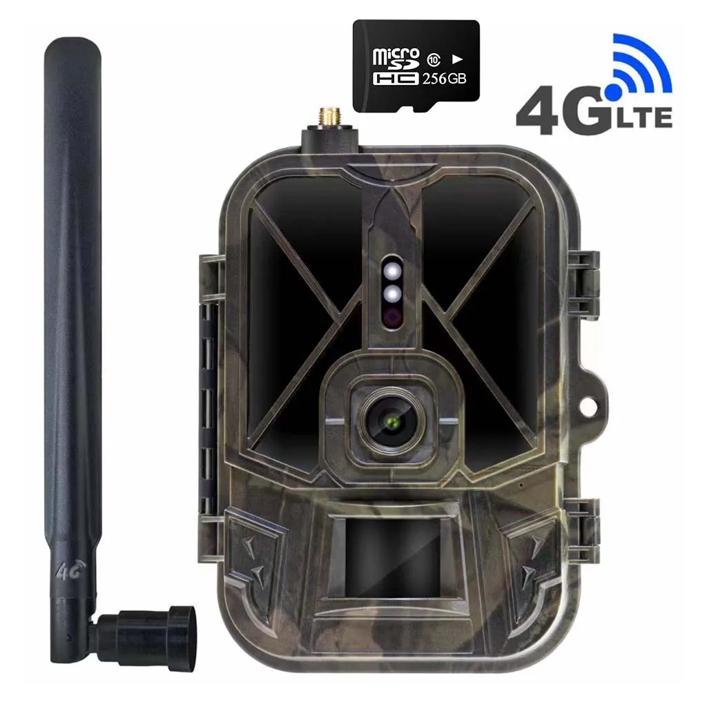 4G LIVE Video Hunting Trail Camera 10000mah Lithium Battery Cellular Camera 36MP4K Wireless APP Cloud Service IR Night Vision