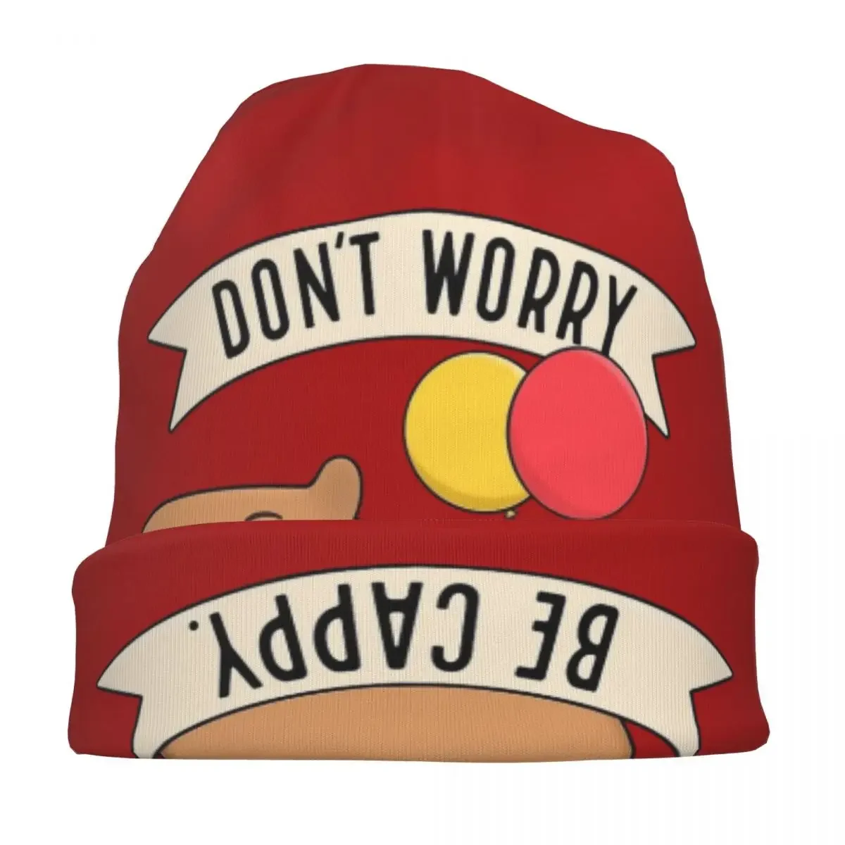 Don't Worry Be Cappy Bonnet Hats Outdoor Skullies Beanies Hat Japanese Cute Capybara Unisex Knitting Hats Spring Head Wrap Caps