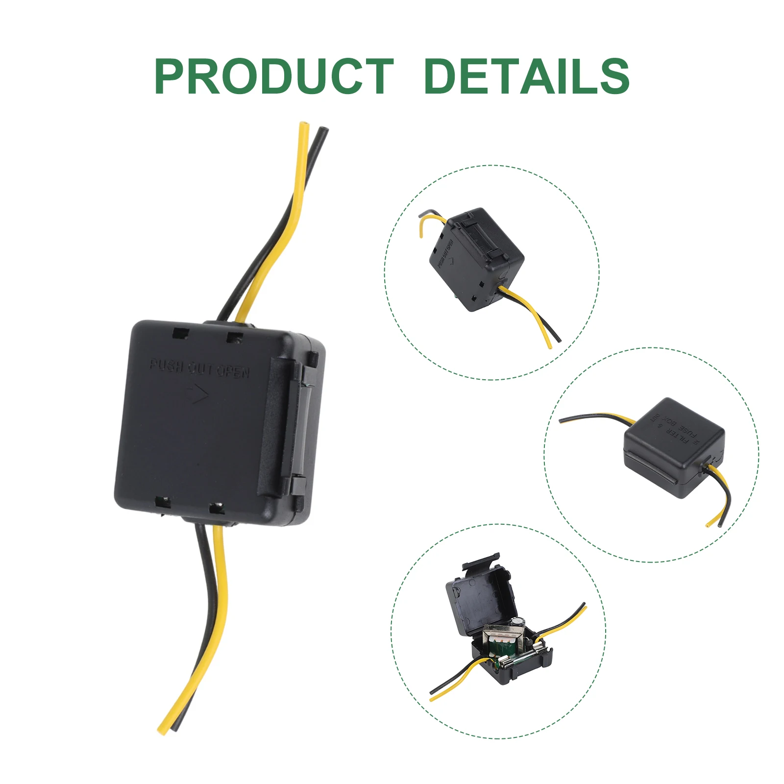1pc 12V 3cm Automotive Power Relay Filter Car Power Signal Filter Stereo Power Supply Filter Replace Solve The 