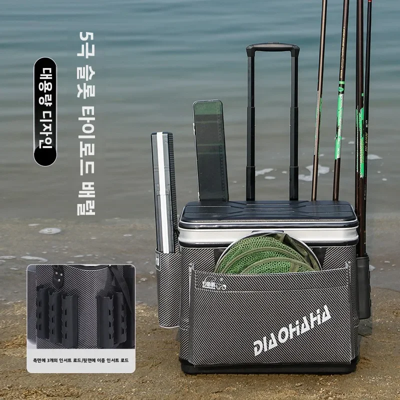 

Outdoor Live Portable Eva Water Tank Fishing Bucket Thickening Folding Living Fish Oxygen Pump Tackle Box Large Capacity