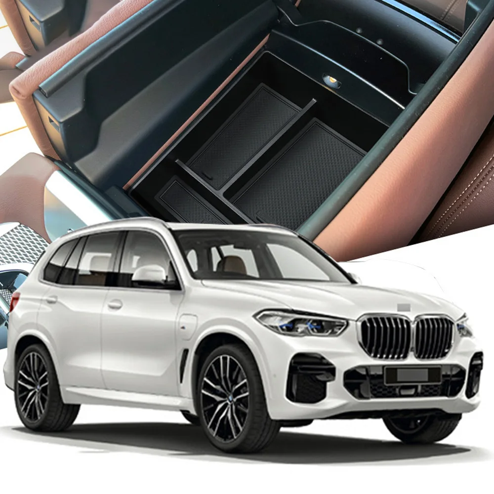 Mittelarmlehnen-Aufbewahrungsbox für BMW X5 G05 X6 G06 X7 G07 2019 - 2025 ABS Auto-Zubehör Interieur – Detail 1