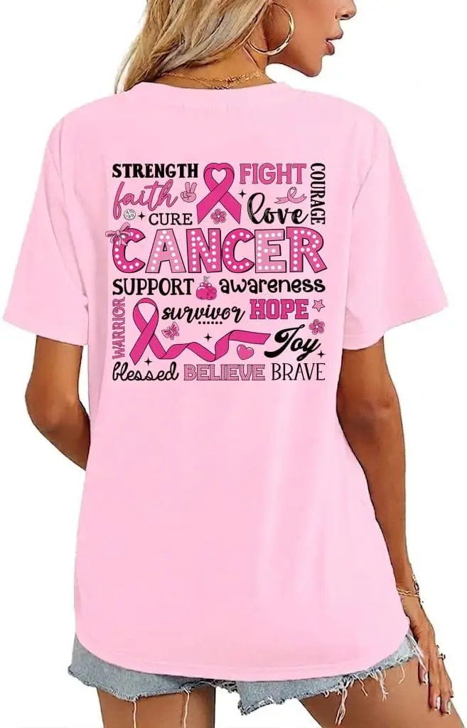 Breast Cancer Shirts for Women Breast Cancer Awareness Shirt in October We Wear Pink Shirt Survivor Gifts