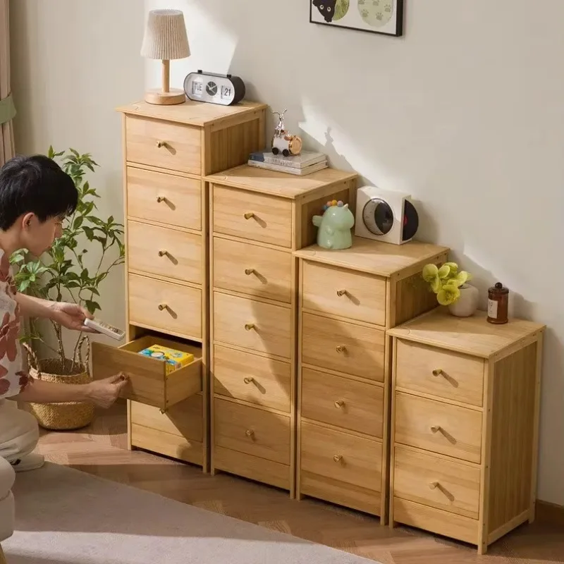 Modern minimalist multi-layer bucket cabinet, light luxury drawer cabinet, French retro style storage cabinet combination