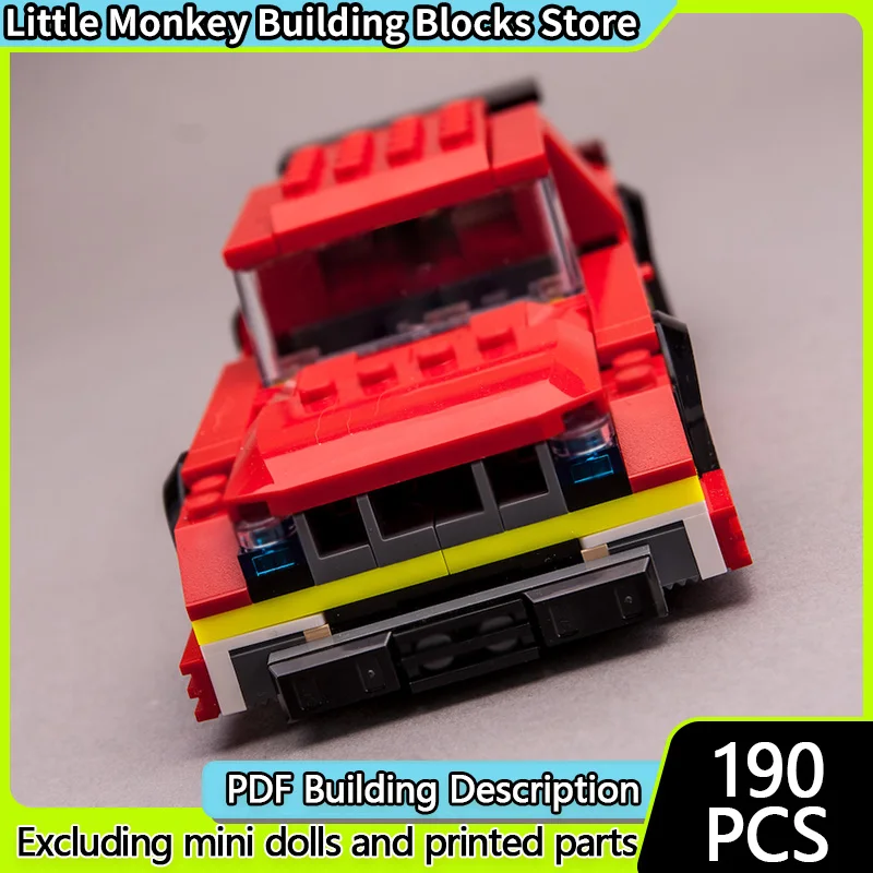 

Urban Rescue Vehicles Model MOC Building Bricks Fire Muscle Car Modular Technology Children Holiday Gifts Assemble Toys Suit