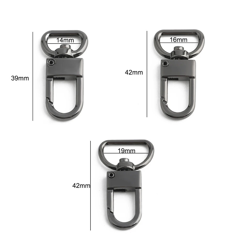 20/50/100PCS 13-25mm Metal D-ring Swivel Eye Snap Hook Trigger Lobster Clasps Clips For DIY Jewelry Handbag Lanyards Accessories