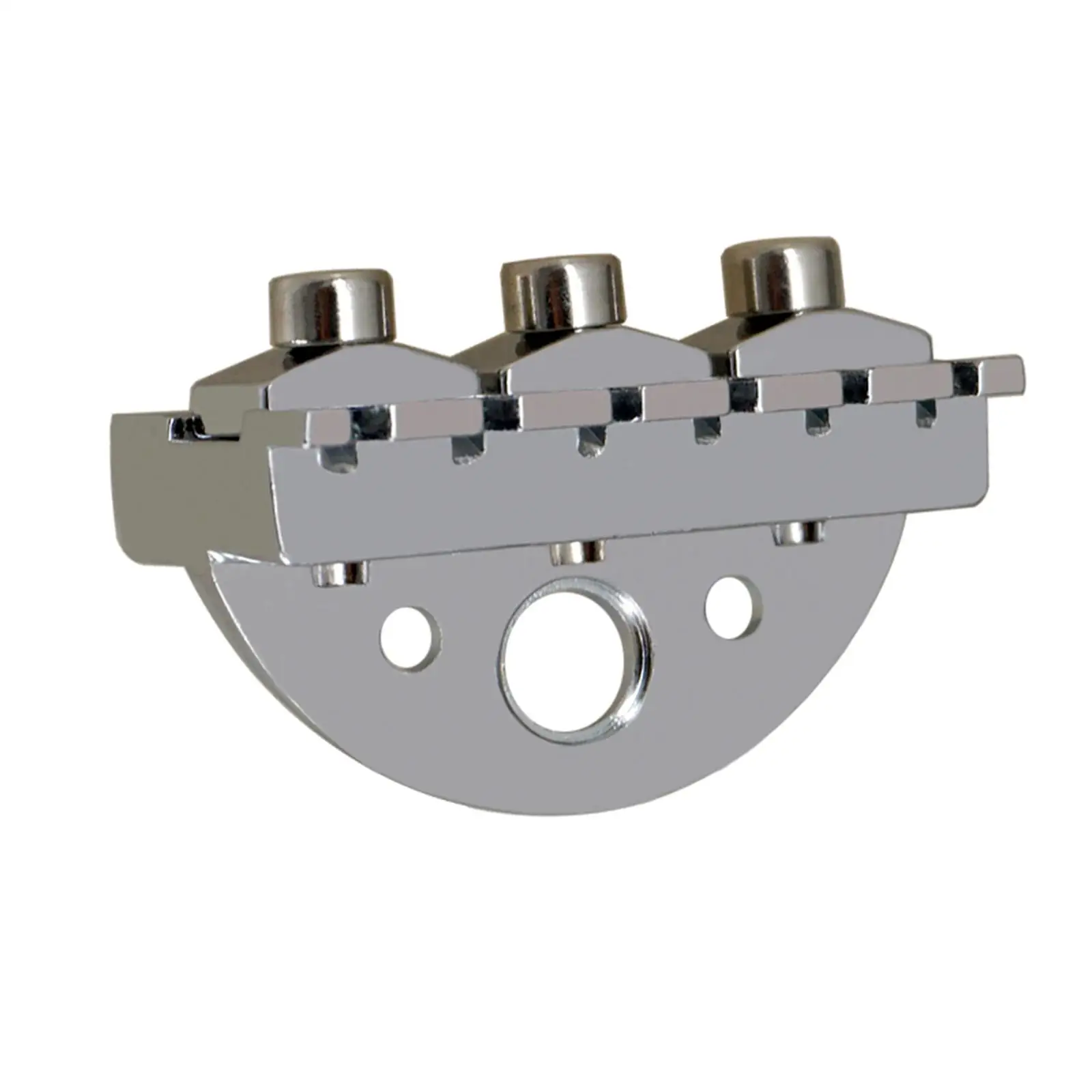 Silver Zinc Alloy Headless Guitar Locking Nut 6 Strings String Bridge with Screw for Electric Guitar Accessory