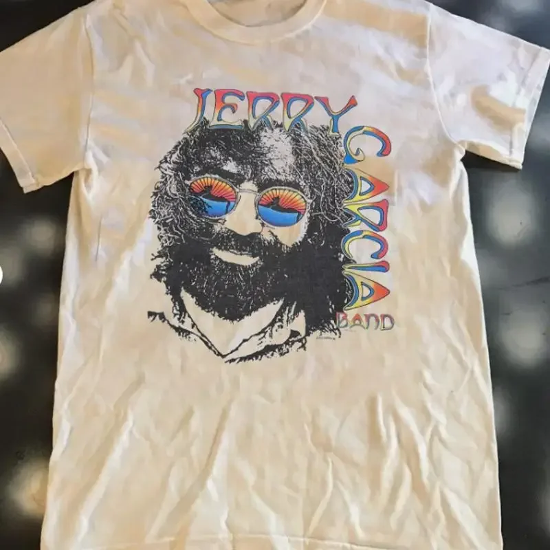 Футболка Jerry Garcia Face White, размер S 5XL, ко Дню отца