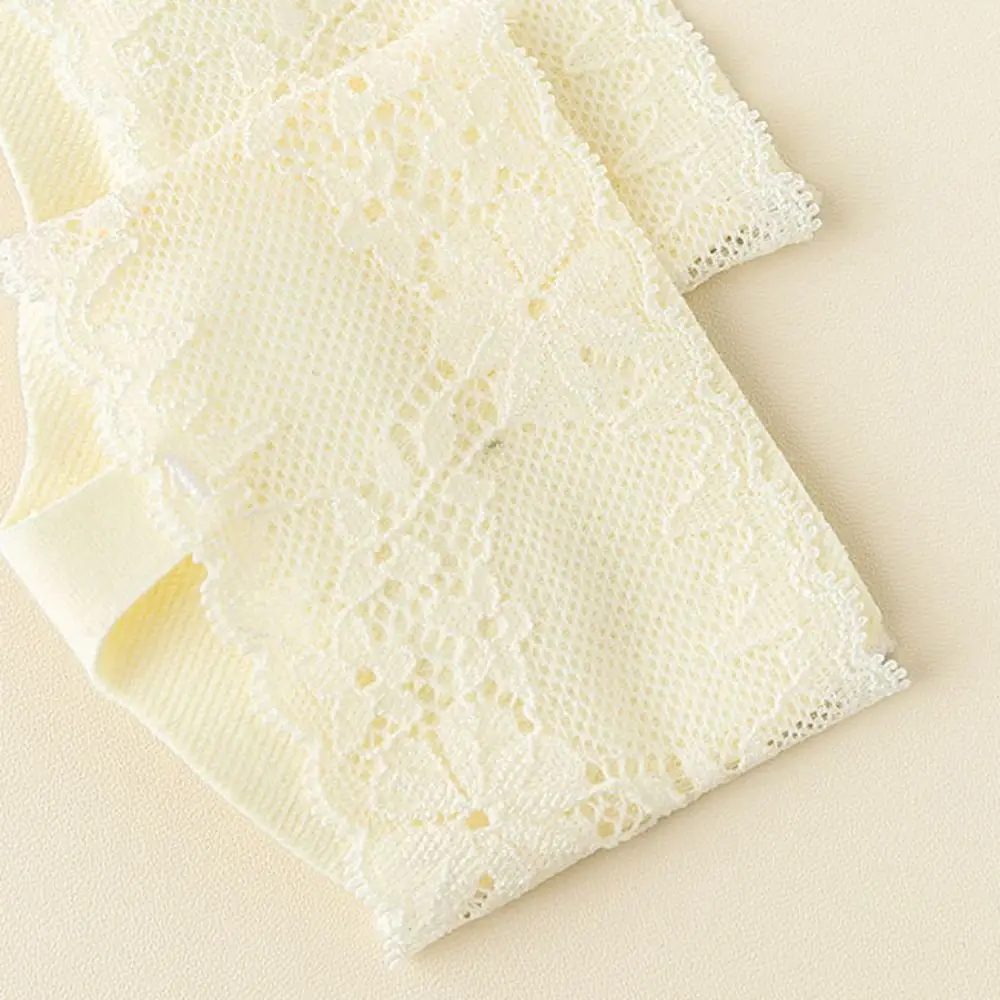Lace Flower Design Half Palm Sock Non-slip Silicone Cotton Sole Invisible Sock Breathable Half Palm Shape Lace Foot Cover