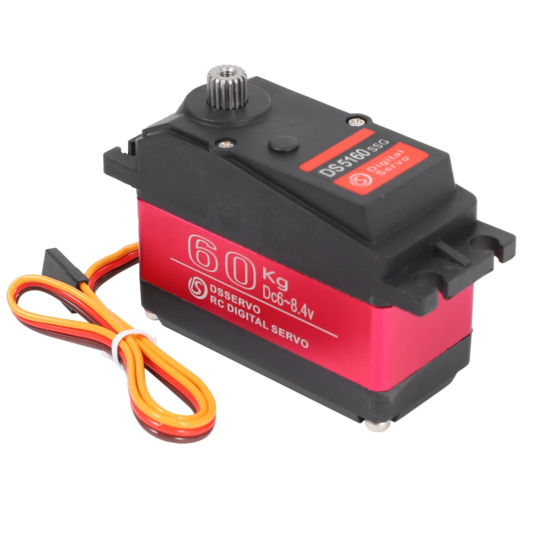 ABUM-Alto Torque Impermeable 60Kg 180 °   Servo Digital de engranaje de Metal DS5160 para coche Robot RC 1/6 Axial SCX6 1/5 Redcat HPI Baja