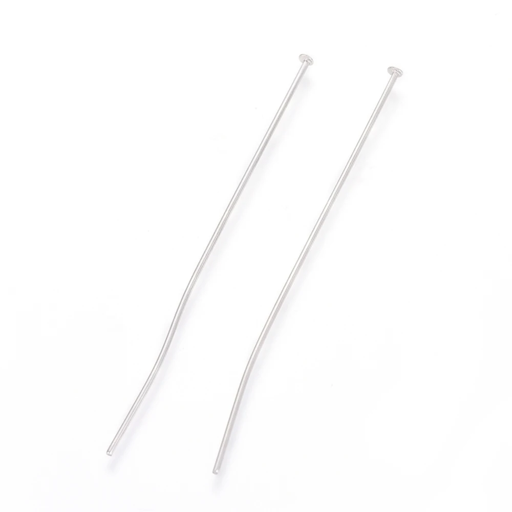 200 Pcs Flat Head Pins Resistant 304 Stainless Steel Flat Head Pins Metal End Headpins Long End Head Pin for DIY Craft Dangle
