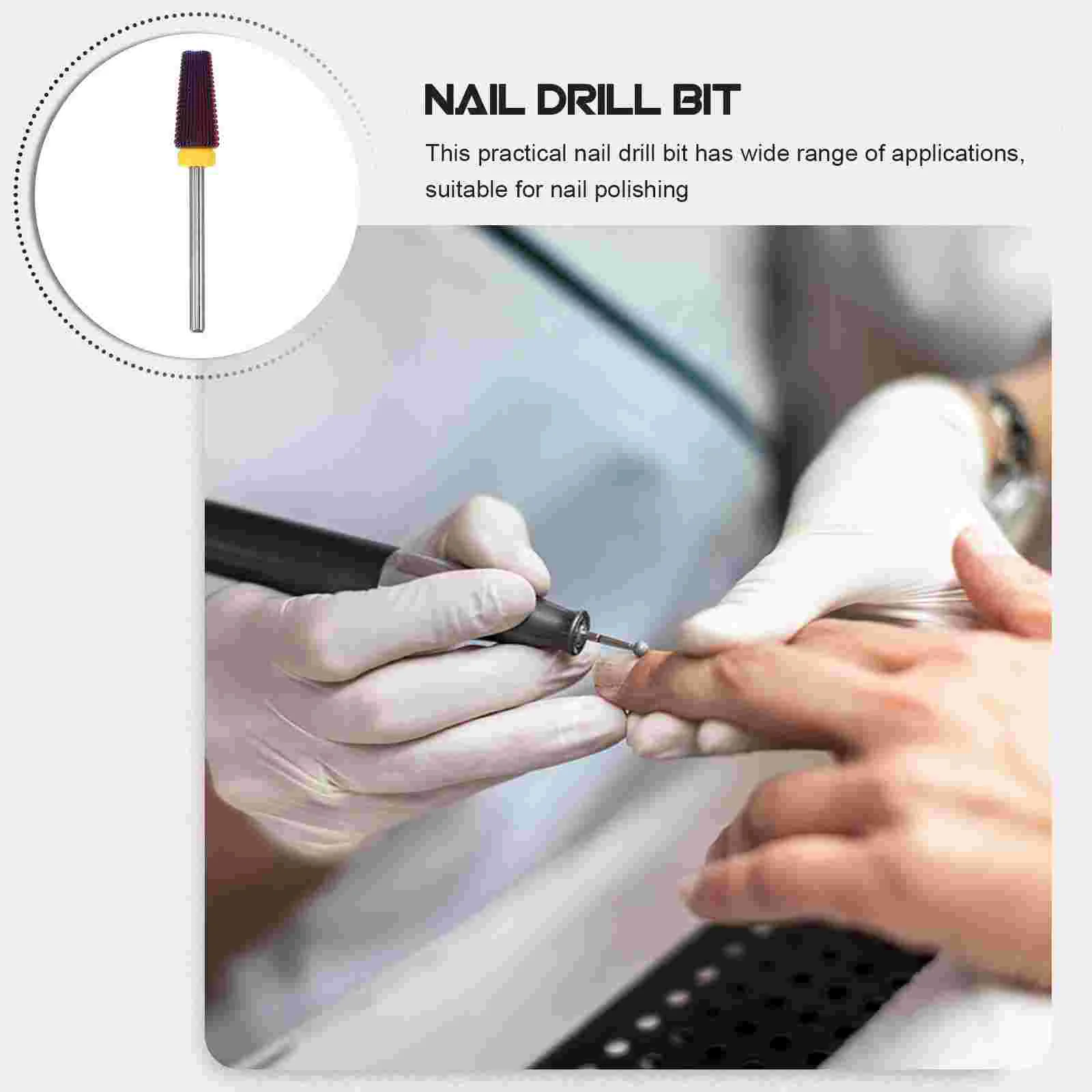 Multifunctional Conical Straight-cut Nail Drill Bit Manicure Polishing Head (xf) Bits for Supplies Cuticle Nails Metal Hard