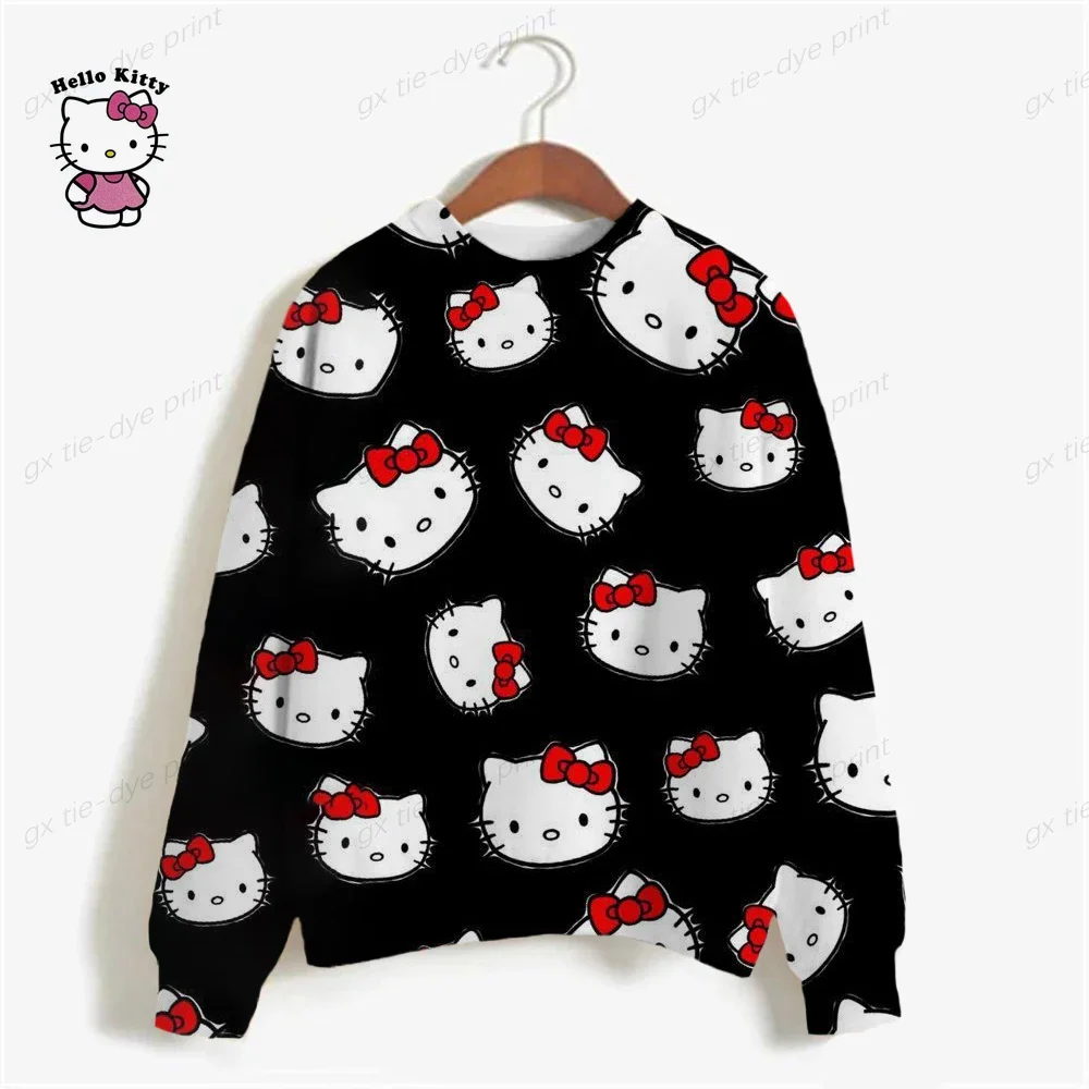 Hoodies Graphic Y2k Clothes HELLO KITTY Print Women Hoodies Sweatshirts Plus Size Female High Street Sweatshirt For Women