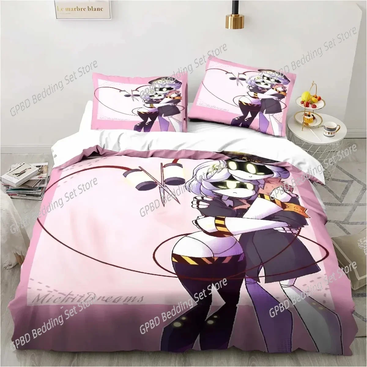 3D Print Cartoon Murder Drones Comfortable Duvet Quilt Cover Pillowcase Bedding Set Children Bedroom Decoration Home Textile