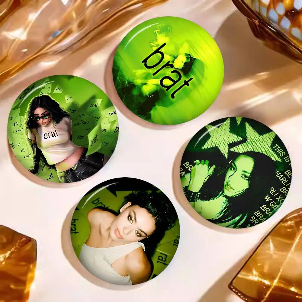 European and American Pop Singer Charli XCX Anime Brooches Cute Cartoon  Badge Jacket Jeans Lapel Pin Gift Accessorie