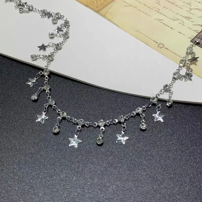 0,5 m1m Druck Stern Strass Kupfer kette hand gefertigte Armband Halskette Kleidung passende Kette für DIY Schmuck herstellung Lieferungen – Detail 6