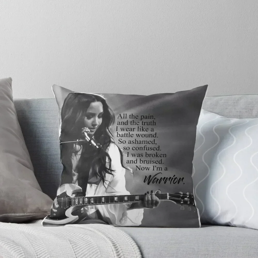 

Demi Lovato Warrior Throw Pillow Custom Cushion Pillowcases For Pillows christmas pillowcases pillow
