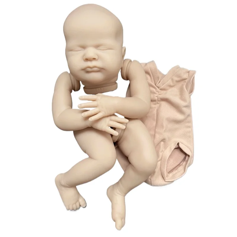 19Inch Reborn Kit Sleeping Max Limited Edition Unpainted Lifelike Reborn Doll Blank Kit with Cloth Body  muñecas reborn kit