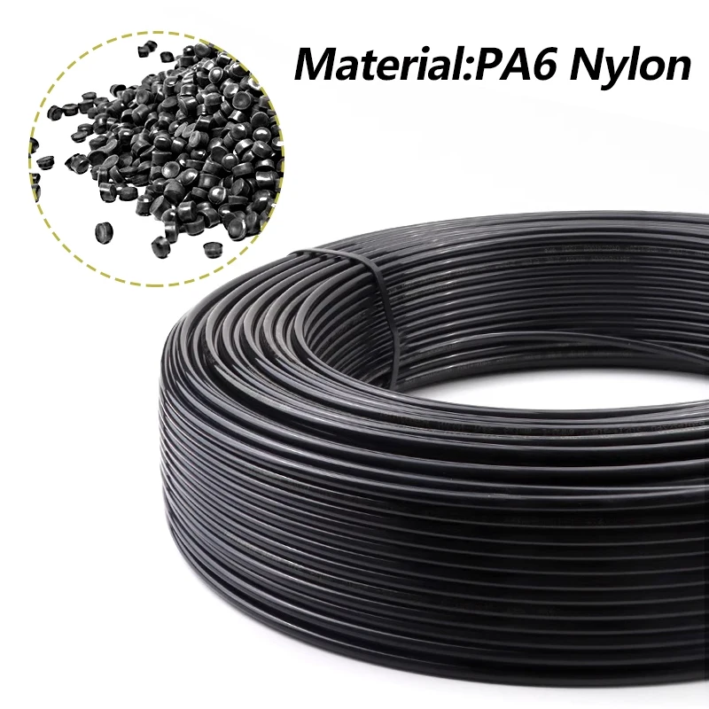 High Pressure PA6 Nylon Tube Black/Translucent Air Tubing Compressor Pipe Line for Component Pneumatic Hose 4 6 8 10 12 14 16mm