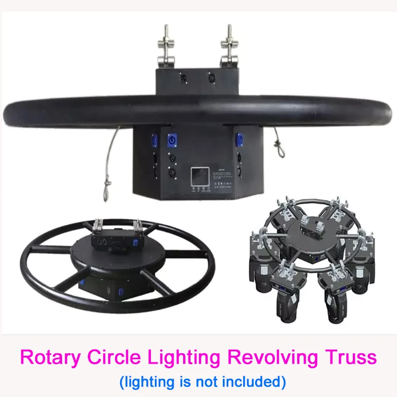 Electromotion 360 Degrees Lighting Truss Support Stage Rotary Circle Lighting Revolving Truss Dj Equipment Setup Lighting Rotati