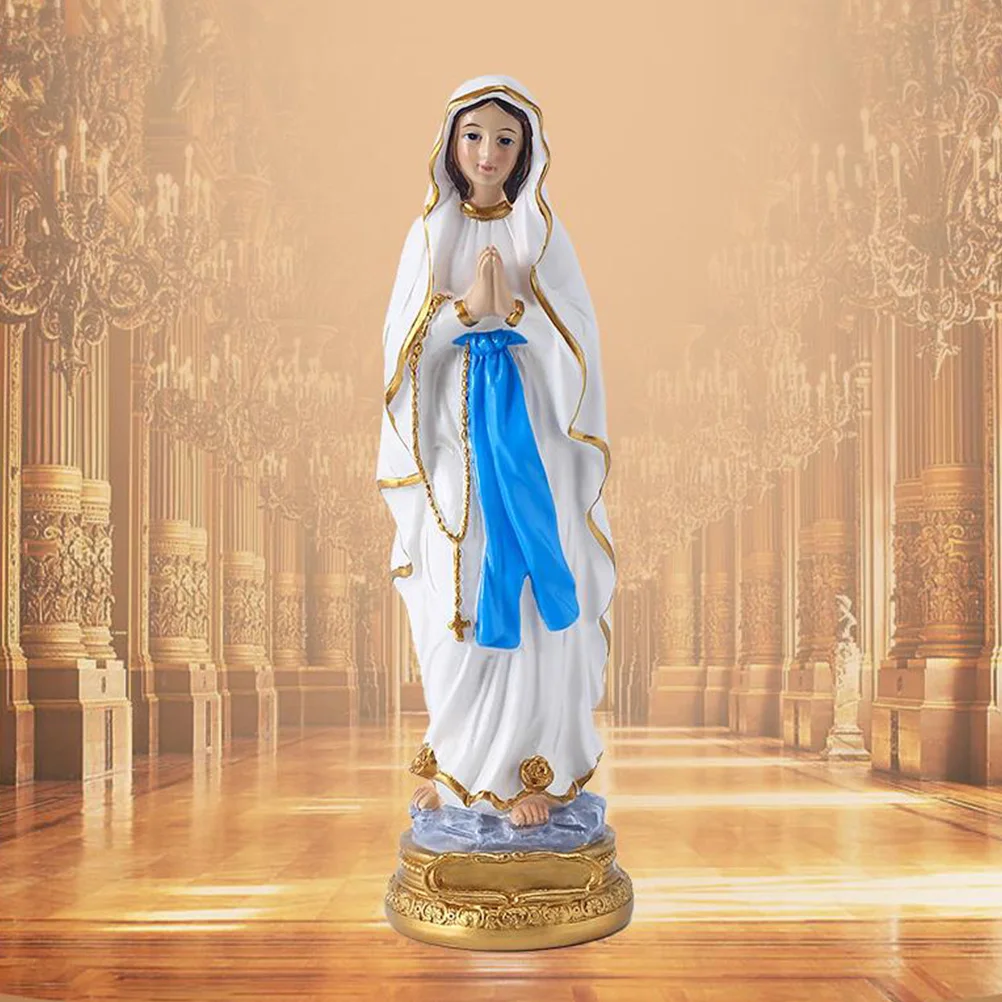

Virgin Statue White Virgin Statue Adornment Color Desktop Figurine Easter Home Decoration Craft Gift Mini Model nament