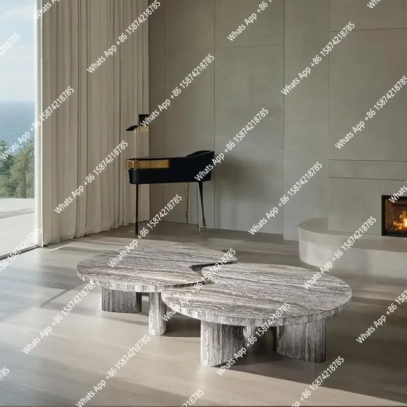 XS Designer Geometric Marble Coffee Table Set, Modern Luxury Living Room Centerpiece, Heat & Scratch Resistant, Customizable