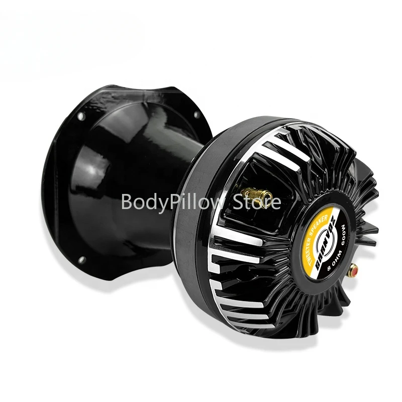 المهنية 2." سائق ضاغط الحلق الألومنيوم الناشر التيتانيوم 8 أوم 600 واط مكبر صوت للسيارة القرن #4