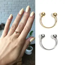 Wedding Party Minimalist Double Ball Male Open Knuckle Copper Women Unisex Rings Jewelry Joint Ring Copper Ring