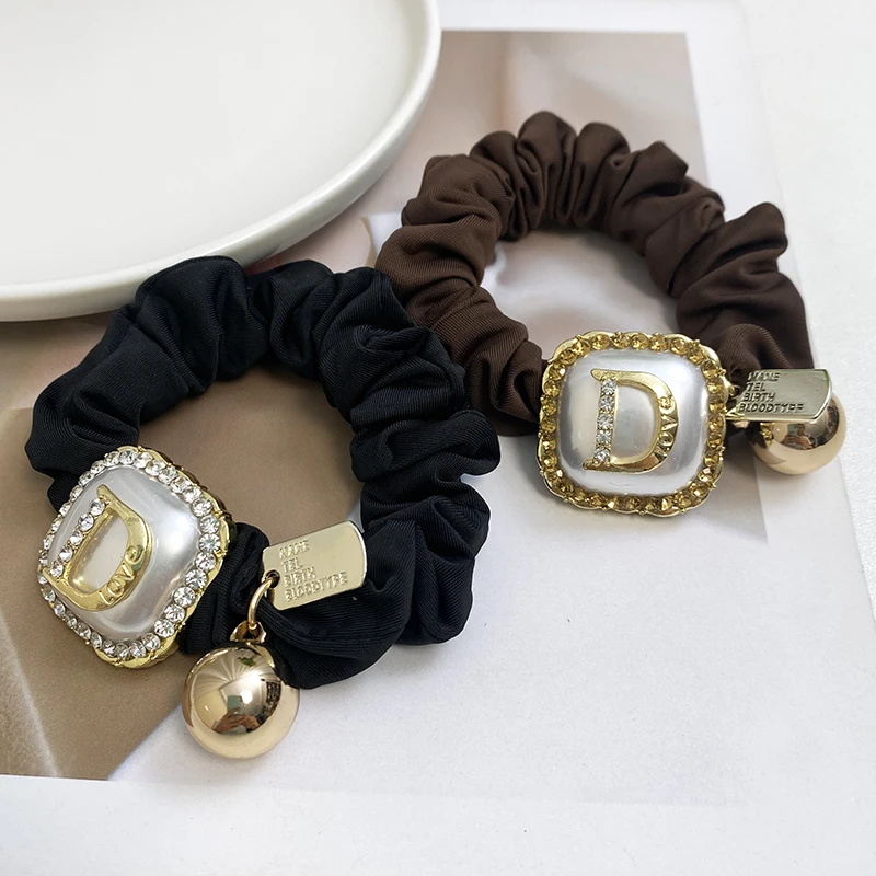 

Exquisite D-Shaped High-End Sense Of Small Fragrance Style New Meatball Head Rope Headwear Tie Horse Tail Headrope Hair Rope