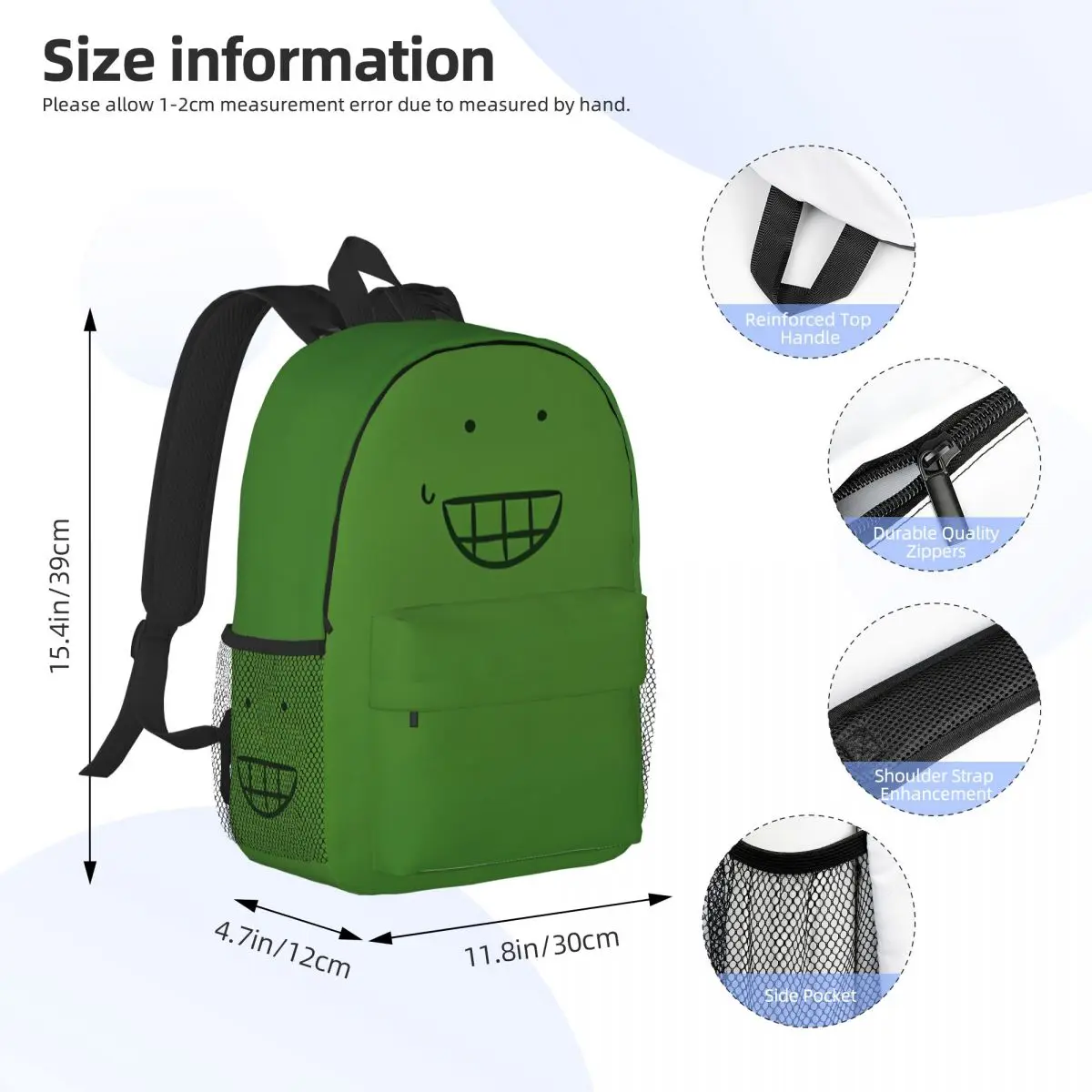 Mochila leve impermeável para meninos e meninas, Liam Plecak, grande capacidade, estudante, 15"